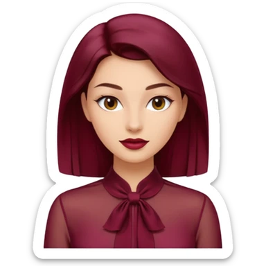  burgundy luxury style womens sheer blouse sticker