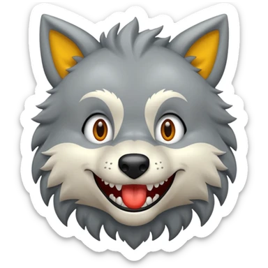 Tráeme una imagen de un lobo enojado sticker