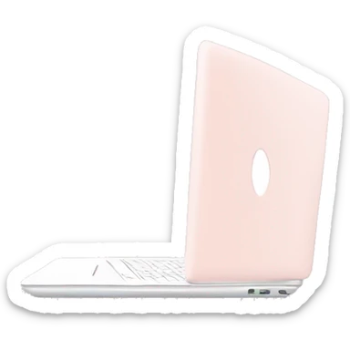 Light pink laptop sticker