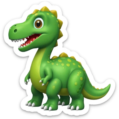 green dino toy sticker