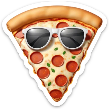 pizza con anteojos de sol sticker