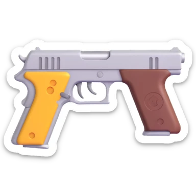 gun emoji, simple and clear sticker