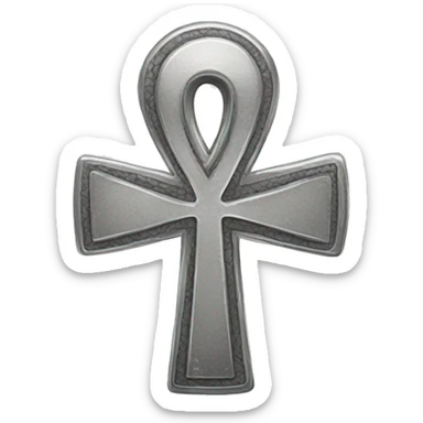 silver ankh sticker