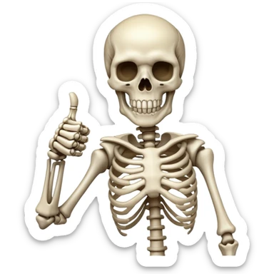 Skeleton hand giving a thumbs up sticker