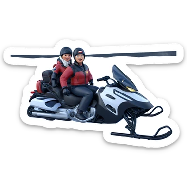 winter ride on motorcycle sticker