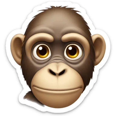 Thinking monkey sticker