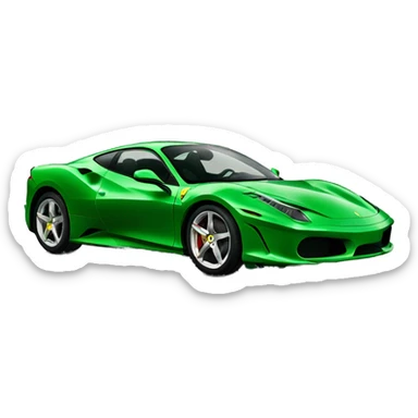 ferrari verde sticker