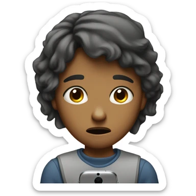 Girl mad at bf him for not answering his phone  sticker