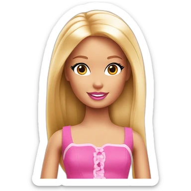 Barbie brand logo sticker