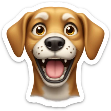 Scary smile dog sticker