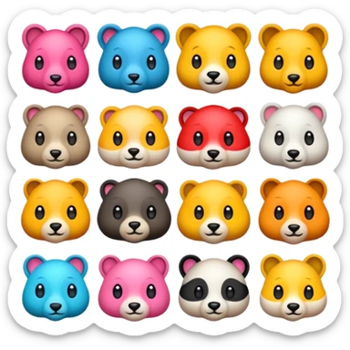 Animales divertidos y tiernos sticker