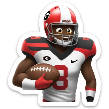 UGA football sticker