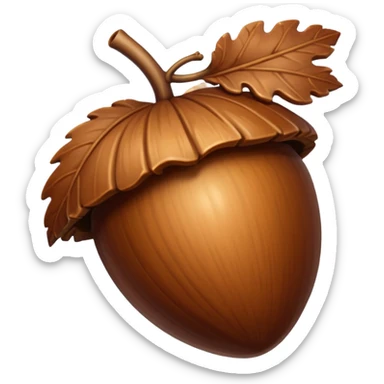 acorn emoji without human face sticker