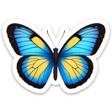 butterfly blue sticker