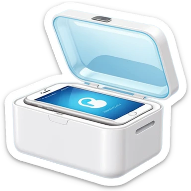 UV sanitising box for phones sticker