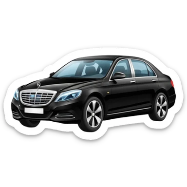 Crée-moi une voiture noire, berline, très classe La voiture  en long 2025classe S. sticker