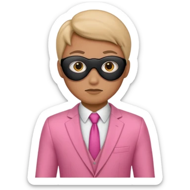 Ladrón con traje rosa  sticker
