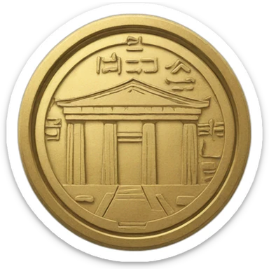 Coin with hieroglyph  sticker