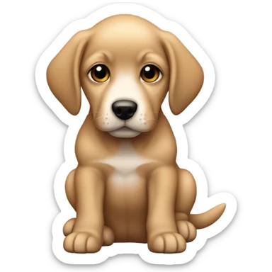 small tan spanador puppy sticker