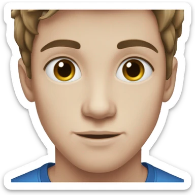 17 year old man blue eyes dark hair sticker