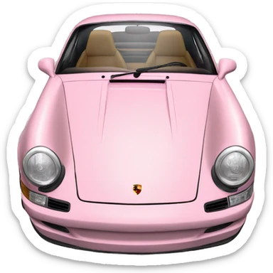 realistic car porsche light pink sticker