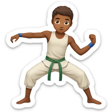 Faça um menino jogando capoeira  sticker