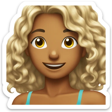 Bikini Tan lines happy sticker