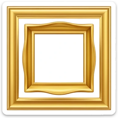 empty Square gold frame sticker