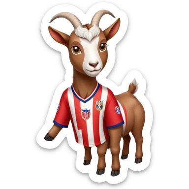 Goat wearing Chivas jersey sticker