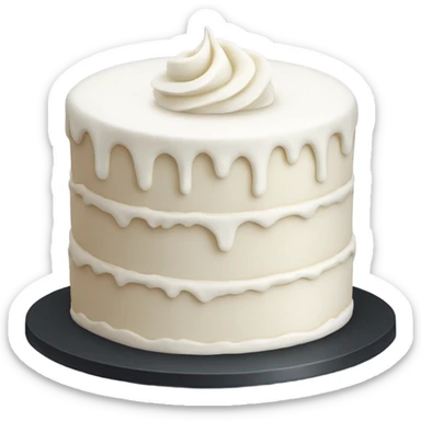 white cake sticker