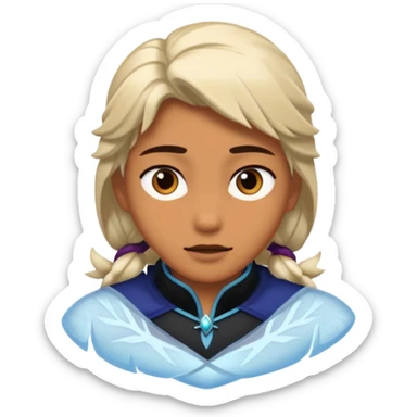 Shadow looming behind, character frozen mid-turn sticker