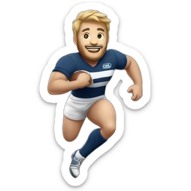 rugbyman en tenue de danse  sticker