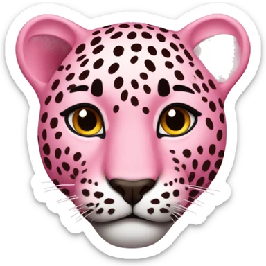 Pink leapord sticker