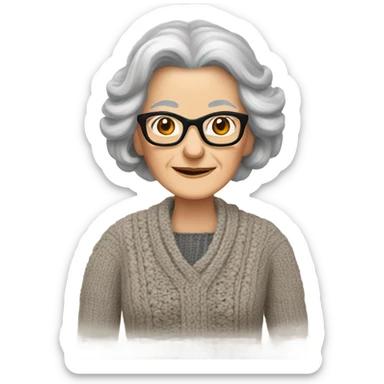 Yanni as a grandma ￼ sticker