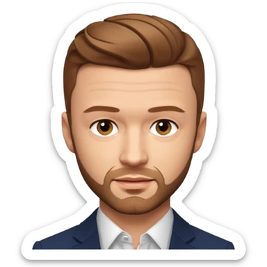 Justin Timberlake with light brown hair sticker