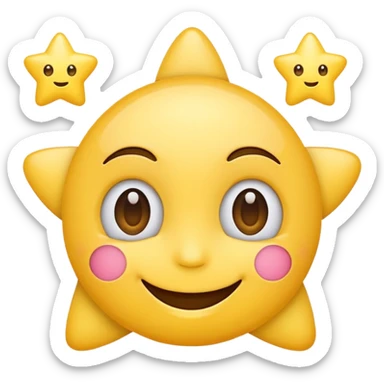 Smiling emoji with star eyes sticker
