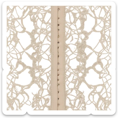 beige lace corset sticker