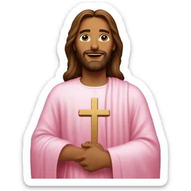 Pink Jesus sticker