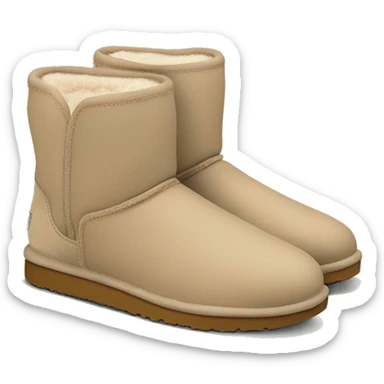 Uggs short boots beige sticker