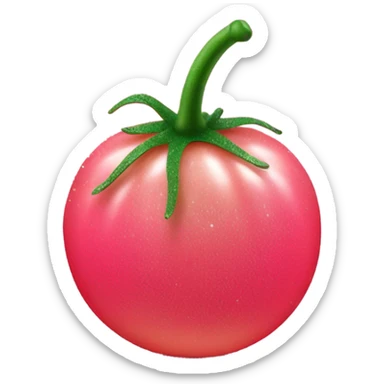 Entire Hot pink and light pink ombre tomato with glitter NO-RED sticker