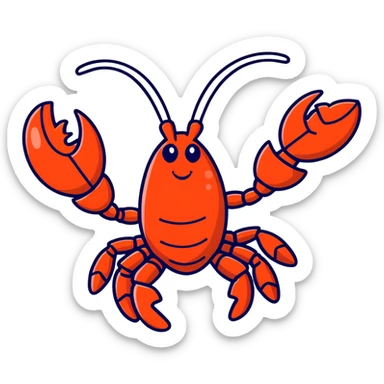 Larry the Lobster from Spongebob the tv show sticker