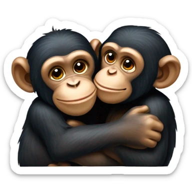 Chimpanzee love sticker