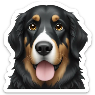 black golden retriever with white spot around nose sticker