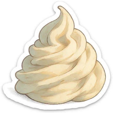 ghibli style whipped cream swirl sticker