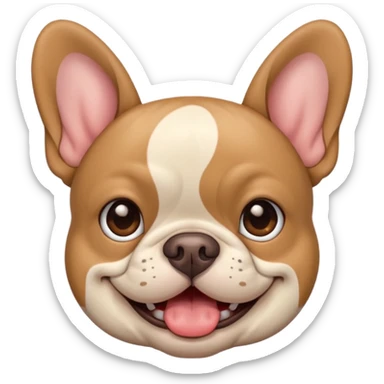 Fawn French Bulldog winking  sticker