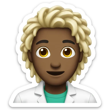 pharmacy boy black hair dreads sticker