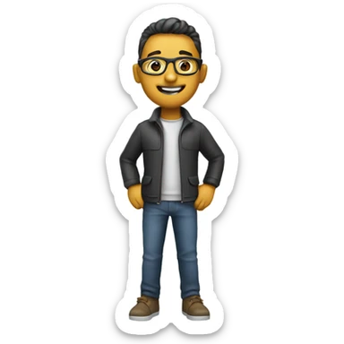 3d designer with pen sticker