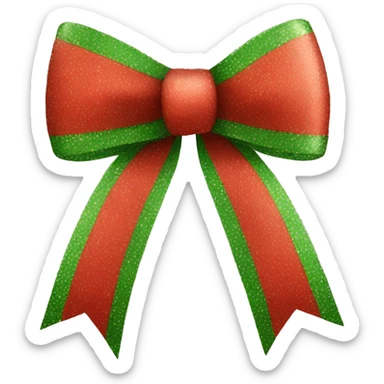christmas bow sticker
