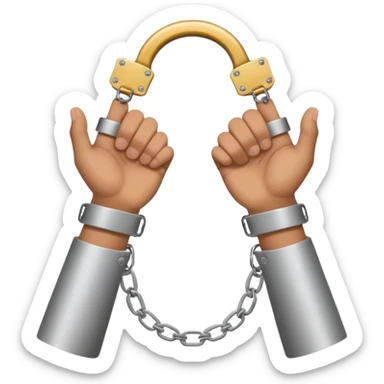 Hands in handcuffs sticker