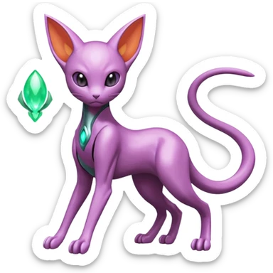Mewtwo-Meloetta-Genesect-Deoxys-Espeon-alien-hybrid-fusion sticker